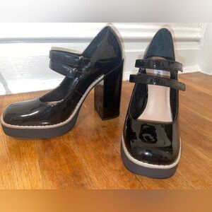 NEVER WORN Steve Madden black Mary Jane pumps heels 7.5